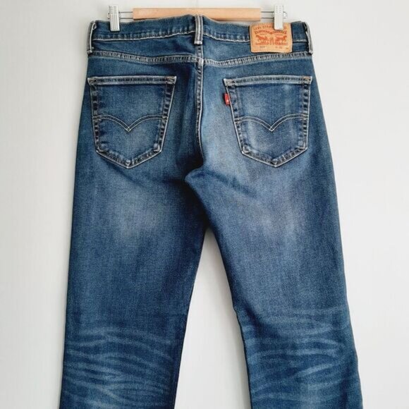 LEVI'S 514 Straight Fit Medium Wash Blue Jeans Men's Sz 32 - Picture 7 of 14